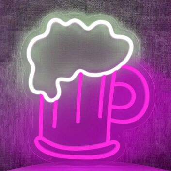 Pint of Beer Neon Sign Cheers to Good Times