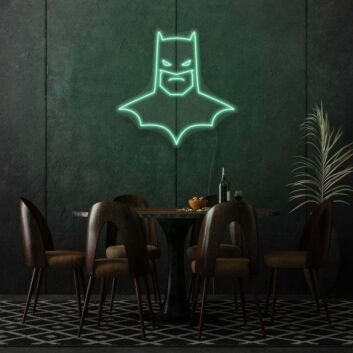 Batman Neon Art Dark Knight&#039;s Mystique in Light