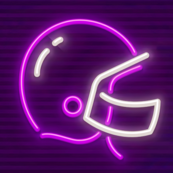 Field of Dreams Neon Football Helmet Illumination