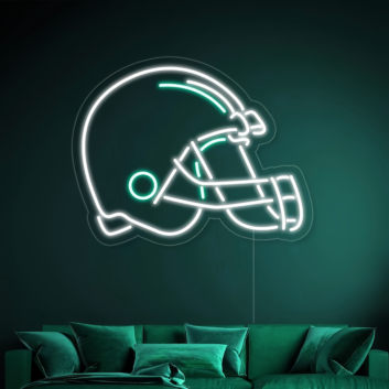 Touchdown Dreams Football Helmet Neon Sign