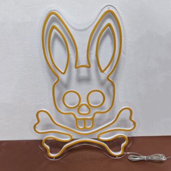 &#39;The skeleton of the rabbit&#39; neon sign