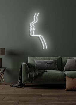 Duel Face Neon Intrigue of Internal Conflict and Harmony