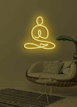 Yoga Calming Neon for Mindful and Spiritual Practice