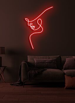 One Line Neon Skilt Minimalist Neon for Sleek and Modern Decor