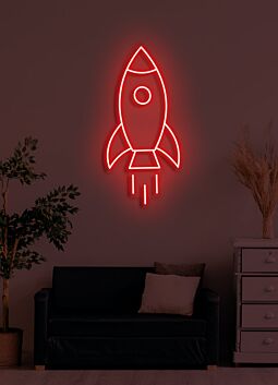 Rocket Neon Soaring High with Ambition and Dreams