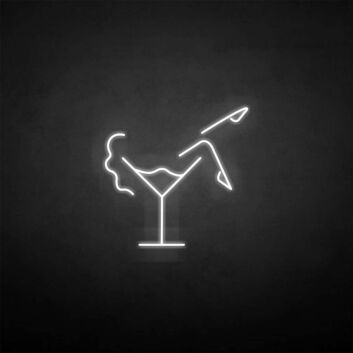 Woman in a cup&#39; neon sign