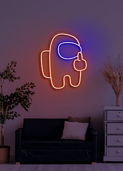 Space man Neon Odyssey into the Cosmic Unknown