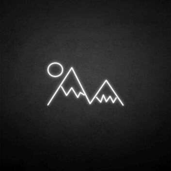 &#39;Sunset and mountain&#39; neon sign