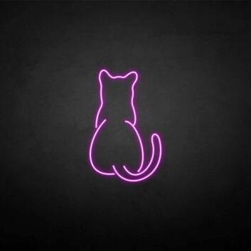 &#39;The cat back&#39; neon sign