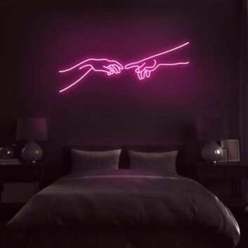 Hand of God Inspire Awe with Mystical Neon Art