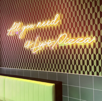 All You Need Is Love Pizza: Light Up Your Space with Neon Love and Pizza