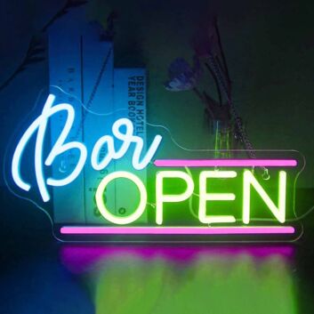Bar Open: Light Up Your Space with Neon Hospitality