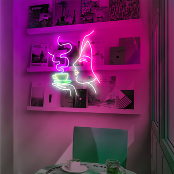 Hot Coffee: Illuminate Your Space with Neon Warmth