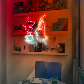 Hot Coffee: Illuminate Your Space with Neon Warmth