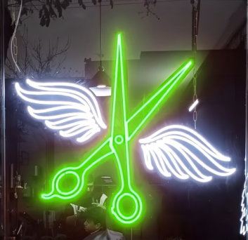 Scissors Beauty Salon: Light Up Your Space with Neon Style