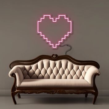 Pixel Heart Led Neon Signs