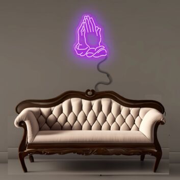 Praying Hands Neon Signs