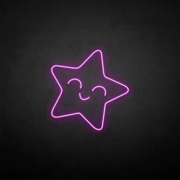 &#39;Smile a star&#39; neon sign