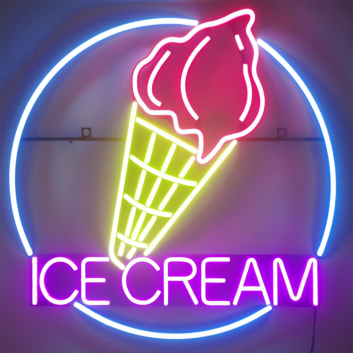 Customize Taste the Rainbow: Neon Ice Cream Cone