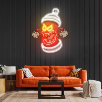 Angry Fire Hydrant Led Neon Acrylic Artwork