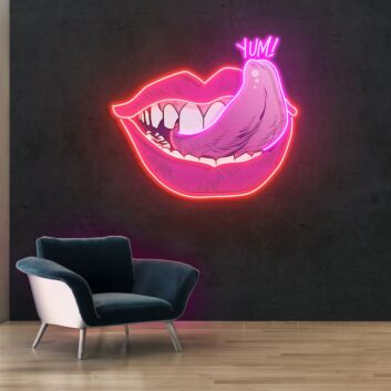 Taste Of Your Lips Led Neon Acrylic Artwork