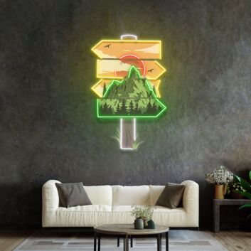 Red Moon Forestry Led Neon Sign Light Pop Art