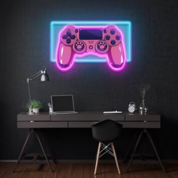 Pink Controller Led Neon Acrylic Artwork