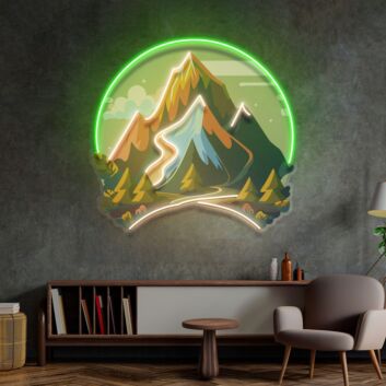 Moutain Landscape Led Neon Sign Light Pop Art