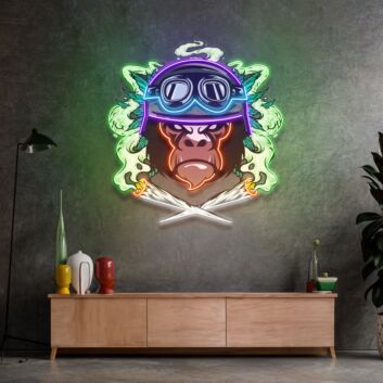 Monkey Soldier Led Neon Sign Light Pop Art