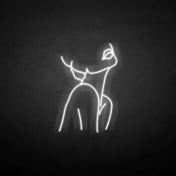 &#39;Woman pose&#39; neon sign