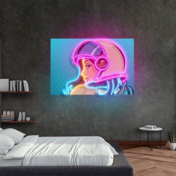 Astronaut Girl Led Neon Acrylic Artwork