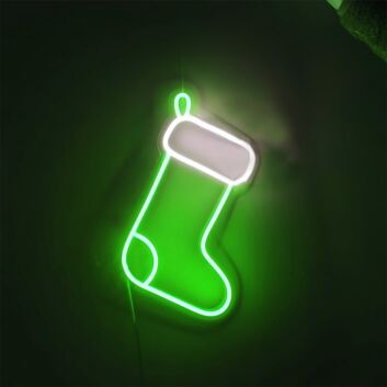 Festive Stocking Glow Neon Sign