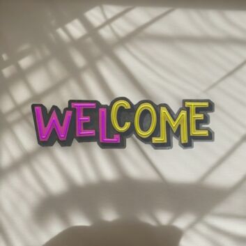 Welcome Led Neon Sign Light Pop Art