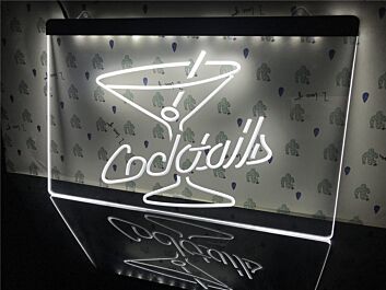 Cocktails Hanging Neon Sign