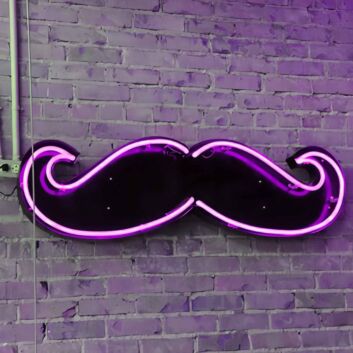 Uncle Beard Neon Black Backsplash