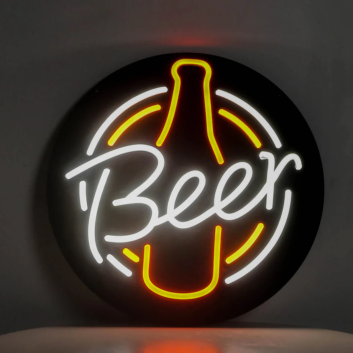 Customize Beer sign for the bar Neon Black Backsplash