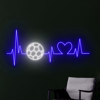 Soccer Heartbeat Neon Light