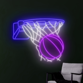 Basketball Shot Neon Sign