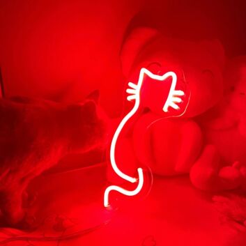 &#39;Cat back&#39; neon sign