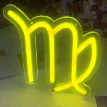 Virgo Zodiac Sign Neon