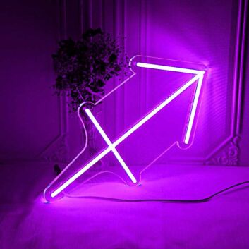 Sagittarius Zodiac Sign Neon