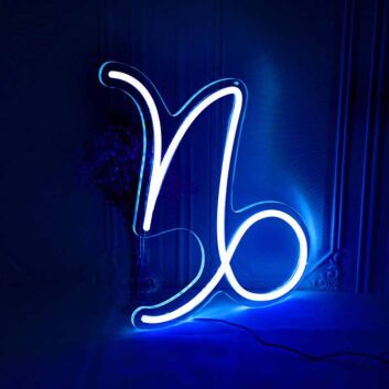 Capricorn Zodiac Sign Neon