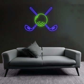 Golf Club Set Neon Sign