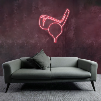 Golf Ball Swing Neon Sign