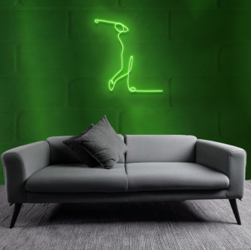 Golfing Action Neon Sign