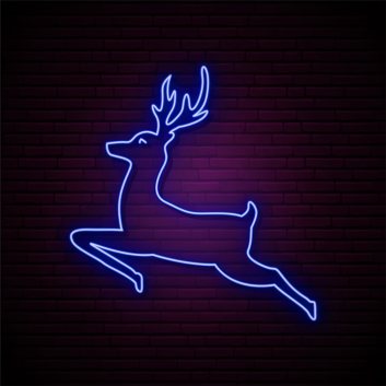 Christmas Reindeer Neon Sign