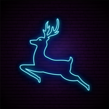Christmas Reindeer Neon Sign