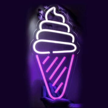 Multi Layer Ice Cream Summer Treat Neon Sign