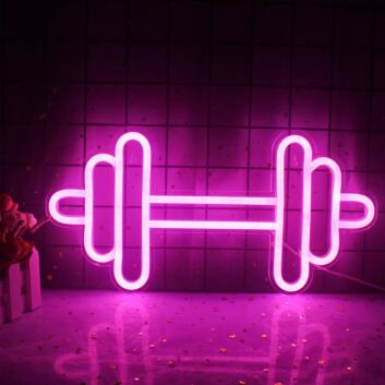 Gym Dumbbell Neon Sign