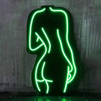 Sexy Women Back Lines Neon Black Backsplash